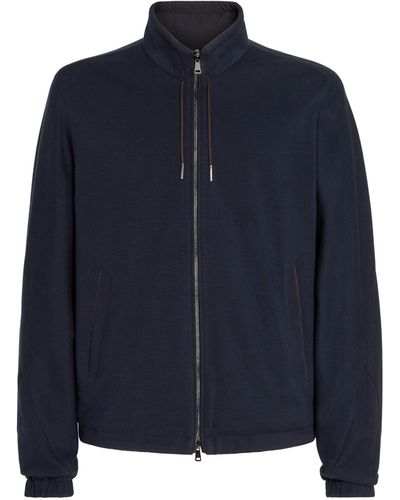 Zegna Wool Reversible Jacket - Blue