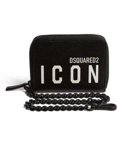 DSquared² Leather Zipped Wallet - Black