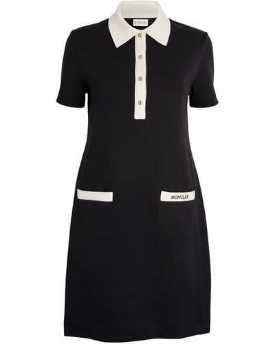 Moncler Polo Shirt Mini Dress - Black