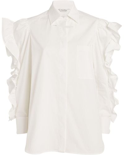Max Mara Ruffled Pleiadi Shirt - White