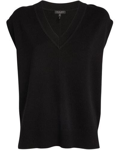 Rag & Bone Merino Joy Sweater Vest - Black