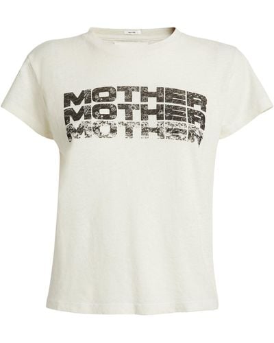 Mother Cotton-linen The Sinful Logo T-shirt - White