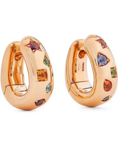 Pomellato Rose Gold And Multicoloured Gemstone Iconica Earrings - Metallic