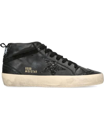 Golden Goose Leather Mid Star 9010 Sneakers - Brown