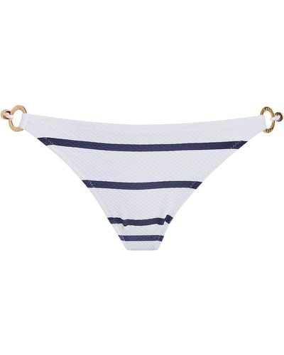 Heidi Klein Nautical Striped Bikini Bottoms - White