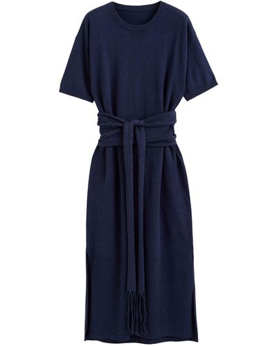 Chinti & Parker Knitted Monaco Midi Dress - Blue