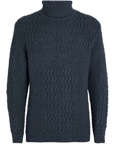66 North Wool Bylur Rollneck Sweater - Blue