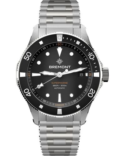 Bremont Stainless Steel 300m Supermarine Watch 40mm - Grey