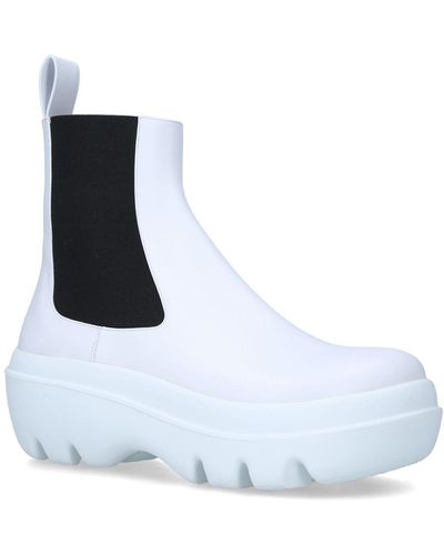 Proenza Schouler Leather Storm Chelsea Boots - White