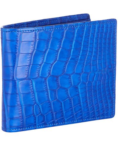 Zilli Crocodile Bifold Wallet - Blue