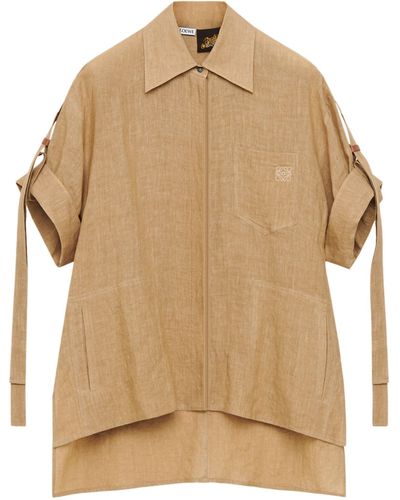 Loewe X Paula's Ibiza Cropped Workwear Shirt - Natural