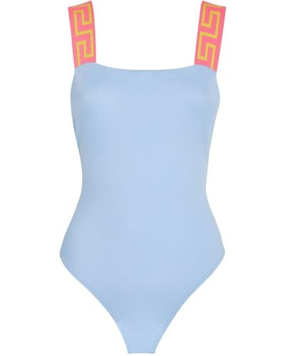 Versace Greca Border Swimsuit - Blue
