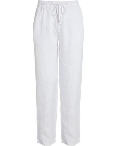 Vilebrequin Linen Drawstring Trousers - White