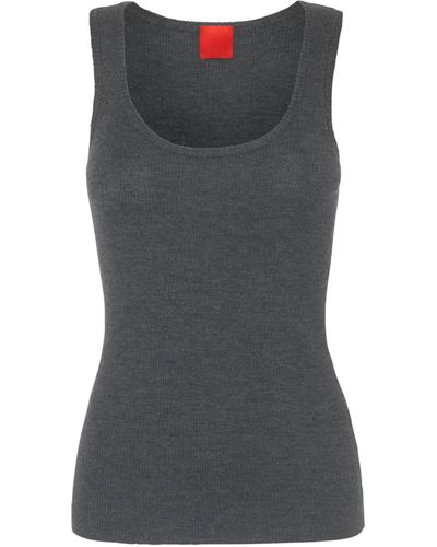 Cashmere In Love Wool-cashmere Paula Tank Top - Grey