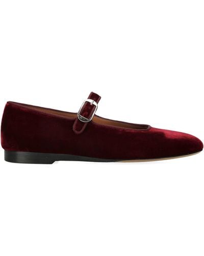 Le Monde Beryl Suede Mary Jane Ballet Flats - Red
