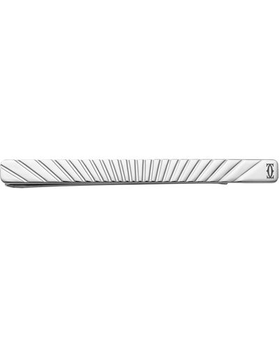 Cartier Stainless Steel Double C Tie Clip - White