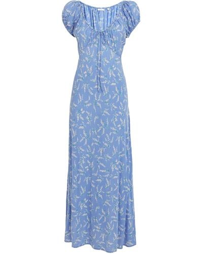 Doen Floral Sofia Midi Dress - Blue
