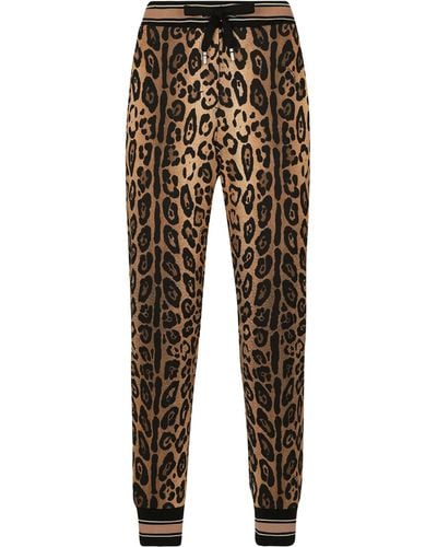 Dolce & Gabbana Leopard Print Sweatpants - Multicolor