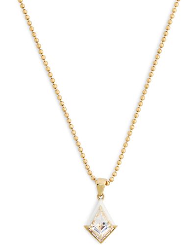 Emily P. Wheeler Yellow Gold, Diamond And White Topaz Twinkle Necklace - Metallic