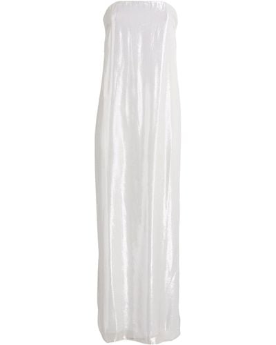 STAUD Strapless Casey Dress - White