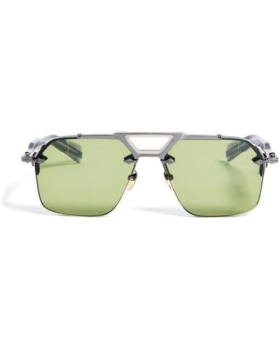 Jacques Marie Mage Rimless Silverton Sunglasses - Green