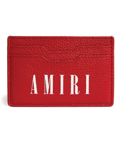 Amiri Leather Logo Card Holder - Red