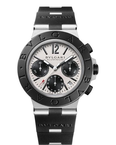 BVLGARI Aluminium And Titanium Chronograph Watch 41mm - Gray