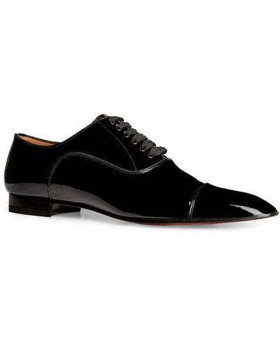Christian Louboutin Greggo Patent Oxford Shoes - Black