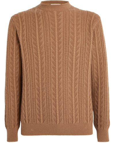 Agnona Cashmere-silk Sweater - Brown