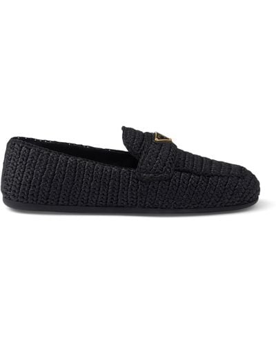 Prada Woven Loafers - Blue