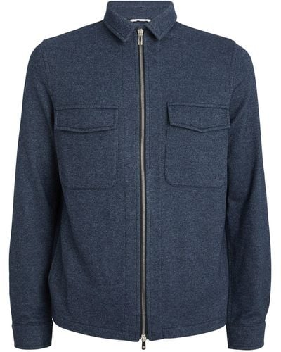 Marco Pescarolo Silk-cashmere Zip-up Jacket - Blue