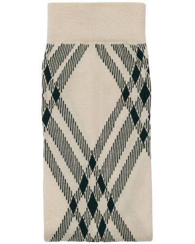 Burberry Wool-blend Check Tights - Gray