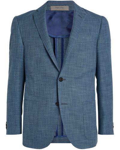 Corneliani Wool-cotton Homespun Blazer - Blue