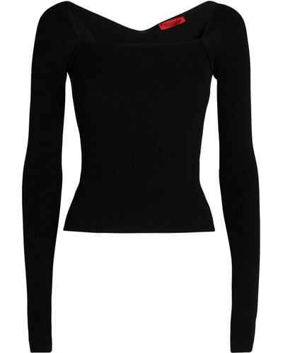 MAX&Co. Square-neck Sweater - Black