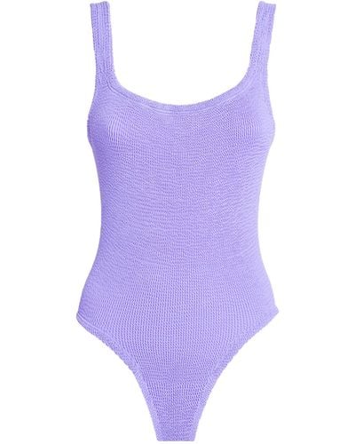 Hunza G Square-neck Swimsuit - Purple