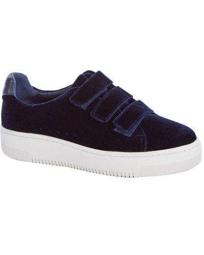 Sandro Leather Velcro Sneakers - Blue