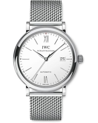 IWC Schaffhausen Stainless Steel Portofino Watch 40mm - Metallic