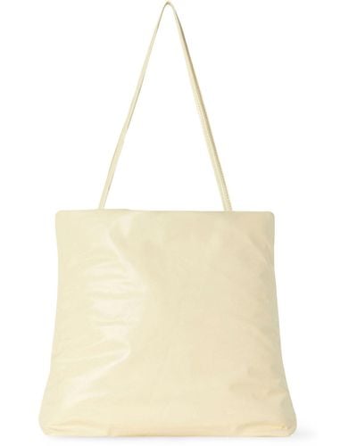The Row Leather Pim Shoulder Bag - Natural