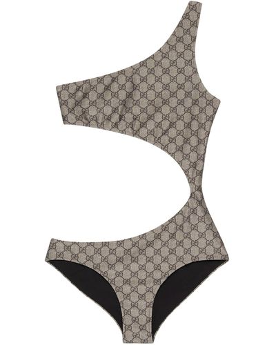 Gucci Gg Swimsuit - Gray