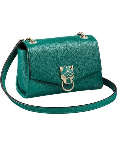 Cartier Micro Leather Panthère Cross-body Bag - Green