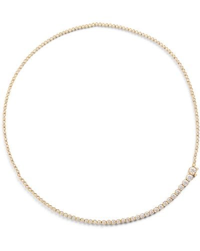 Sophie Bille Brahe Yellow Gold And Diamond Tennis Necklace - Metallic