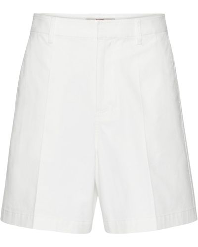 Valentino Garavani Cotton-blend Bermuda Shorts - White