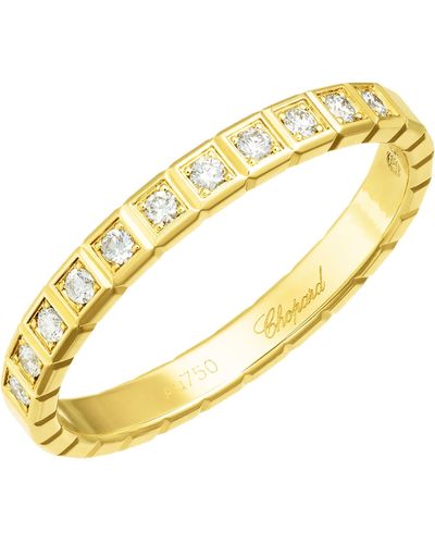Chopard Yellow Gold And Diamond Ice Cube Pure Ring - Metallic
