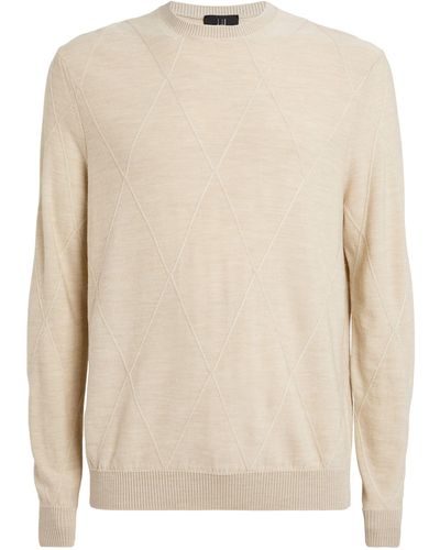 Dunhill Merino Wool Crew-neck Sweater - Natural