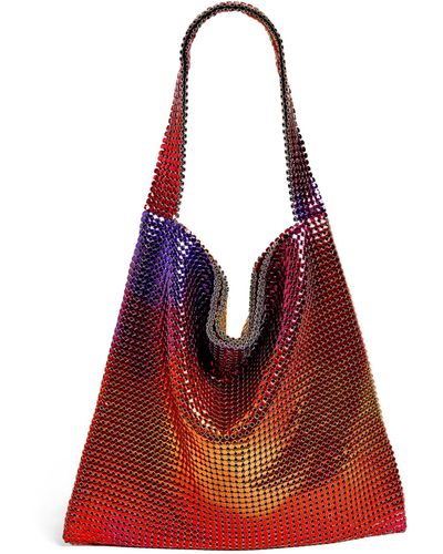 Rabanne Chainmail Pixel Tote Bag - Red