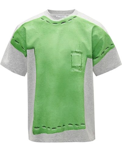 JW Anderson Clay Trompe L'oeil T-shirt - Green