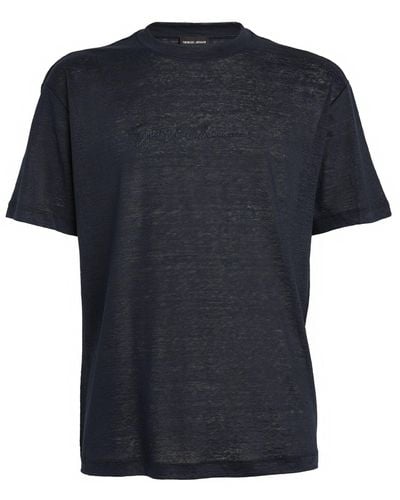 Giorgio Armani Linen T-shirt - Black