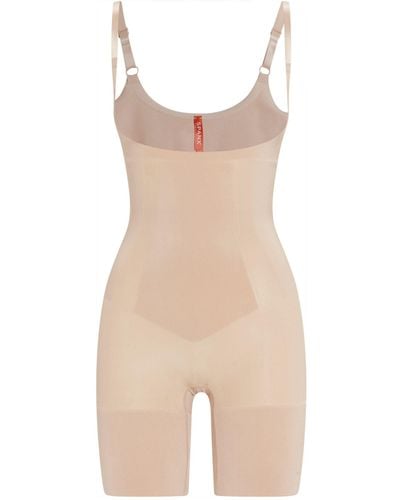 Spanx Oncore Open Bust Mid-thigh Bodysuit - Natural