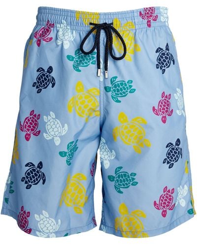Vilebrequin Turtle Print Moorise Swim Shorts - Blue