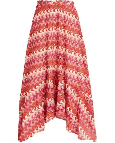 PATBO X Harrods Crochet Beach Midi Skirt - Red